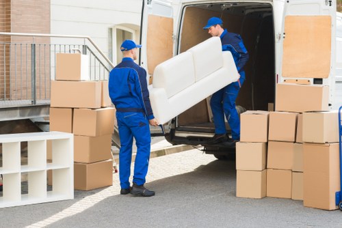 Local small removals service navigating a Cricklewood street